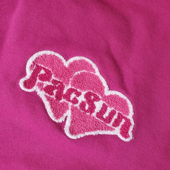 PacSun Love Crew Neck Sweatshirt Women's Size Medium Pink EUC - Picture 11 of 16